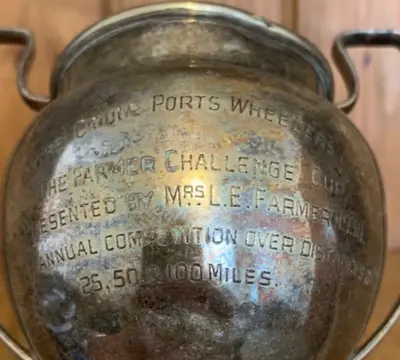 1938 Hythe Cinque Ports Wheelers Cycling Club Vintage Silver Plate Trophy • $41.67