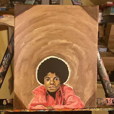 Original Acrylic Painting Of Young Michael Jackson. Jackson Five. 8x10 Canvas • $50