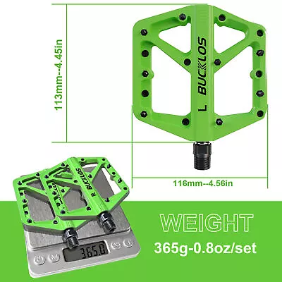 Mtb Pedals Bike Flatform Sealed Bearing Nylon Bicycle Road Cycling Widen Pedals • $20.98