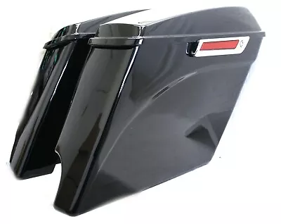 Mutazu 4.5  2 Into 1 Cut Extended Stretched Saddlebags For 14-up Harley Touring • $569