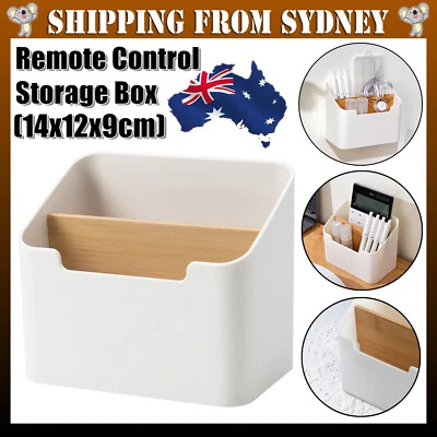 $13.99 • Buy Phone/TV Remote Control Storage Box Home Desk Makeup Organizer Holder Container