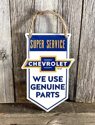 Chevrolet Chevy Super Service 5   Metal Tin Sign Vintage Garage Man Cave Gas New • $22.95