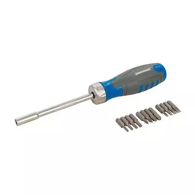 930569 - Silverline 12-in-1 Multi-Bit Ratchet Screwdriver • £11.77