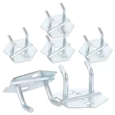  6 Pcs Heavy Duty Picture Hanging Kit Mirror Brackets Storage Stainless Steel • £13.38