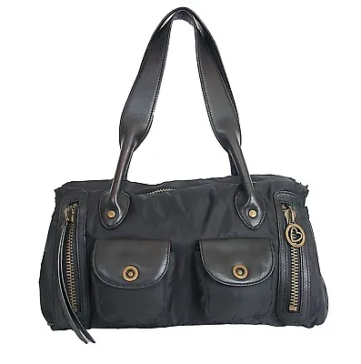 Moschino Vintage Nylon Leather Handbag Bag Black • $270
