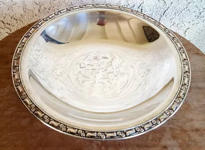 Vtg Oneida Silversmiths Parklane Park Lane Footed Bowl 11.5in D 2.5in T USA • $8.95