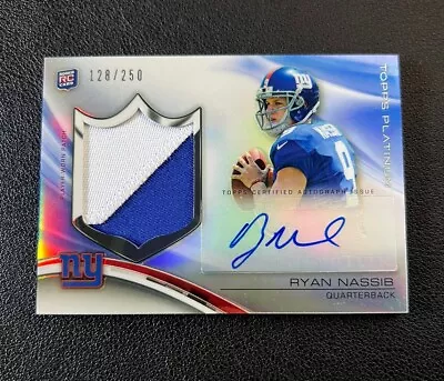 2013 Topps Finest Refractor /250 Ryan Nassib RPA Rookie Patch Auto RC Giants • $6.99