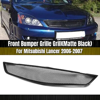 Fiberglass Front Bumper Grille Mesh For Mitsubishi Lancer 2006-2007 Matte Black • $134.52