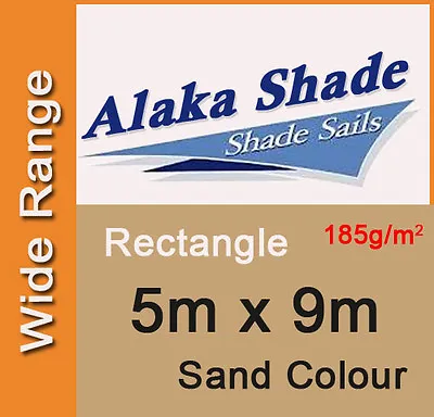 $212 • Buy New Shade Sail - Sand Colour Rectangle 5x9m, 5m X 9m, 5 By 9m, 5 X 9m, 5mx9m