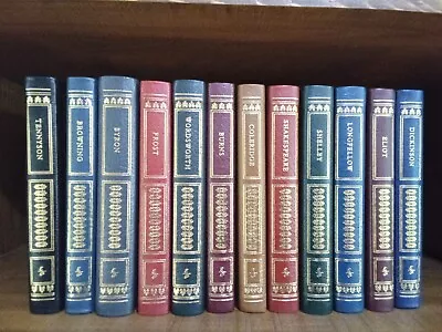 12 Small Easton Press Leather Bound Books. I Set Of Multi Colored Poem Books. • £79.17