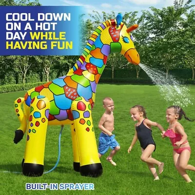 Bestway 198cm Jumbo Giraffe Inflatable Sprinkler Garden Kids Water Fun Toy • $59.95