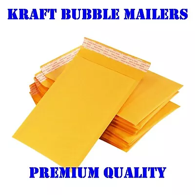 Any Size Kraft Bubble Mailers Shipping Mailing Padded Bags Envelopes Self Seal • $6.30