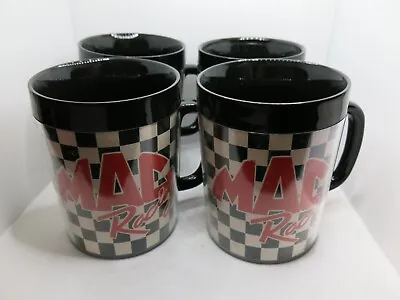 Vintage Mac Tools Racing Checker Flag Plastic Cup / Mug - 4 Pack - Thermo Serv • $16