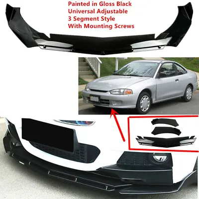 Add-on Universal For Mitsubishi Mirage 1997-2002 Front Bumper Lip Splitter Black • $55.99