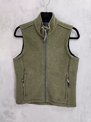 Ibex Women's S Green Wool Zipup Vest Jacket • $29.88