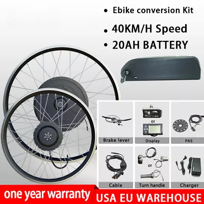 Waterproof E-bike Conversion Kit With 13/20AH Battery Front/Rear Hub Motor Wheel • $498.83