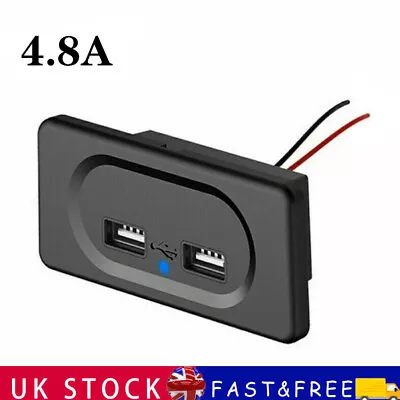 Fast Car Charger Dual USB For Camper Van Caravan Motorhome Socket Adapter UK • £6.89