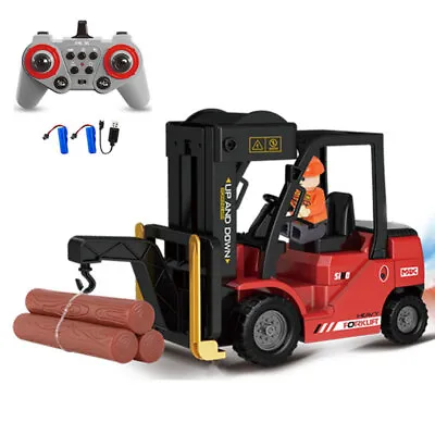 1:24 RC Forklift Crane Truck Toy Remote Control Forklift Toys For Kids Boys • $85.62