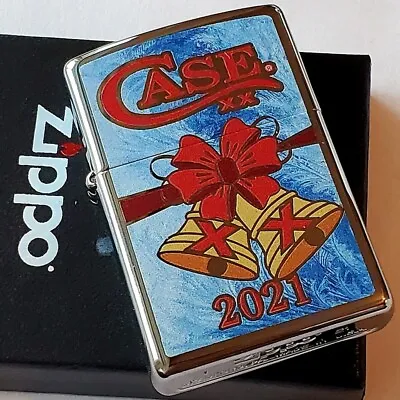 Zippo Lighter Christmas Case Knife Limited Edition 2021 High Polish Chrome Camel • $169.26