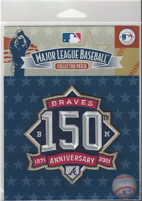2021 Atlanta Milwaukee Boston Braves 150th Anniversary Jersey Patch In Pkg 4 X4  • $14.95