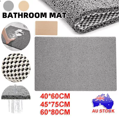 Shower Rug Anti Slip Loofah Bathroom Bath Mat Carpet Water Drains Non Slip • $17.50