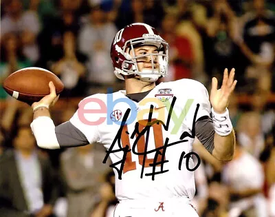 AJ McCarron Autographed Signed Alabama Crimson Tide 8x10 Photo - White Jersey Rp • $19.95