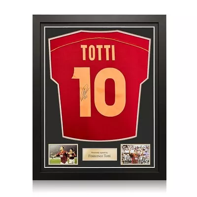 Francesco Totti Signed AS Roma 1998-99 Soccer Jersey. Standard Frame • $1008
