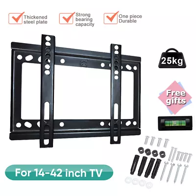 Slim Lcd Led Plasma Flat Tv Wall Mount Bracket 14 16 17 19 22 24 26 32 35 37 42  • $10.98