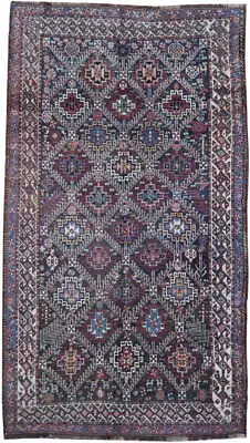 6' X 10' Dark Maroon Antique Traditional Yalameh Rug 22343 • $3937.50