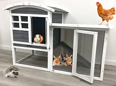 Two Story 52  X-Large Rabbit Hutch Guinea Pig Cage Chicken Coop Cat Kitten Home • $69.70