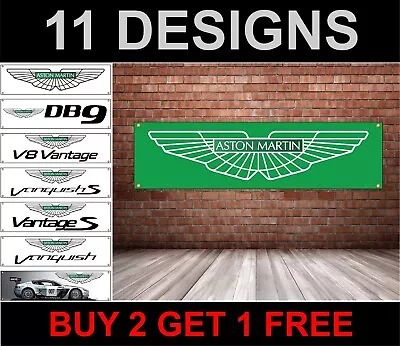 Aston Martin Banner Garage Workshop Printed Pvc Advertising Sign Aston Martin • $18.64