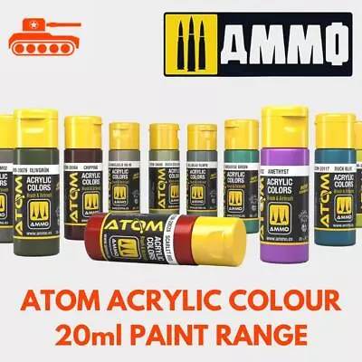 ATOM Acrylic Paints Ammo By Mig 20ml Brush Airbrush Full Range • £4.99