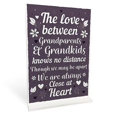£4.99 • Buy Nan And Grandad Gift Standing Plaque Grandma And Grandpa Birthday Christmas Gift