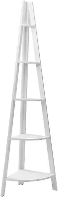 Artiss Display Shelf 5 Tier Corner Wall Ladder Shelves Storage Rack Plant St... • $87.98