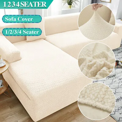 Sofa Cover Couch Cover Lounge Covers Sofa Slipcover Protector 3 Seater L Shape • $28.99