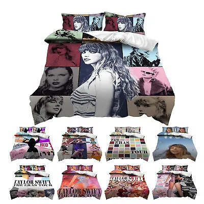 Girls Taylor Swift Duvet Cover Pillowcases Doona Bedding Set Single Double Queen • $28.99