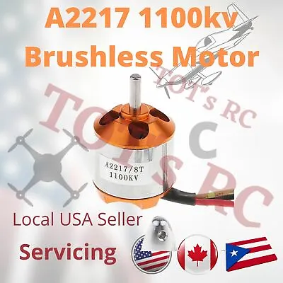 A2217 1100KV Brushless Motor For RC Plane/Fixed Wing UAV 10'' Prop 1050 Drone • $13.49