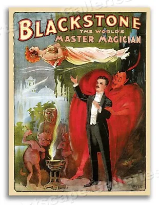 Blackstone Master Of Magic 1930s Vintage Style Magician Poster - 20x28 • $16.95