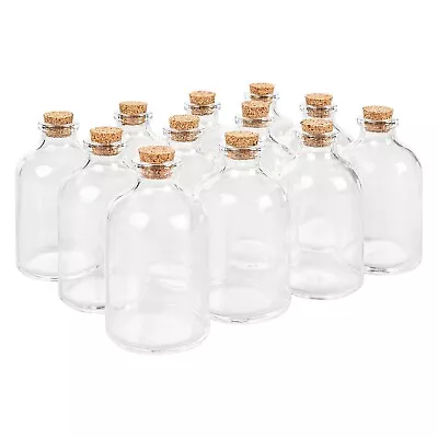 100x Mini Glass Wedding Favour Bottles 50ml/2oz Cork Stopper Table Decoration • £60.99