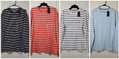 Nwt Men's Tommy Hilfiger Multicolor T-shirt Long Sleeve Stripe Tee Multisize • $14.99