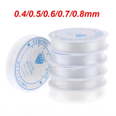 1 Roll Transparent Nylon Stretchy Bead Thread Fishing String Craft Wire Jewelry • $2.99