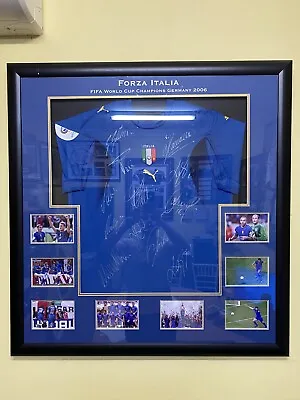 $3199 • Buy ITALY SIGNED FRAMED JERSEY COA - 2006 WORLD CUP CHAMPIONS! Offers Accepted.