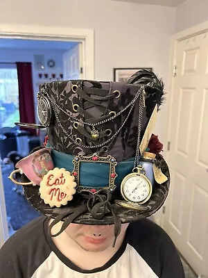 Whitby Goth Mad Hatter Top Hat One Off Design. Steampunk Cosplay • £75