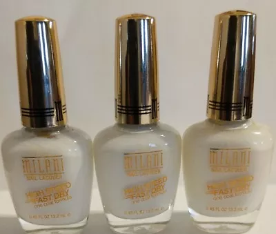 Milani Nail Lacquer High Speed Fast Dry #22 WHITE ON THE SPOT • $14.95