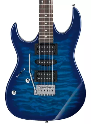 Ibanez GRX70QAL-TBB LEFT-HANDED Electric Guitar 6-String Transparent Blue Burst • $249.99