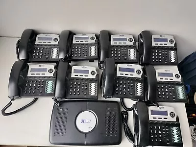 XBlue X16  Phone System With 9 Office Phones EKT Charcoal 1670-00 • $249.99