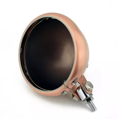 5.75  Copper Motorcycle Light Headlamp Headlight Bottom Mount Housing Bucket • $33.80