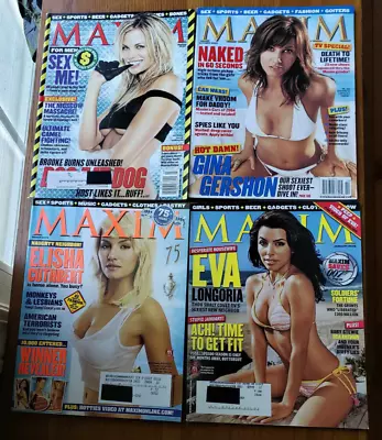 Lot 4 Maxim Magazine 03-05:Brooke Burns Gina Gershon Elisha Cuthbert Longoria • $18.66