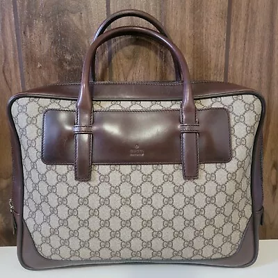 Vintage GUCCI Monogram GG Supreme Brief Bag Business Tote • $899.95