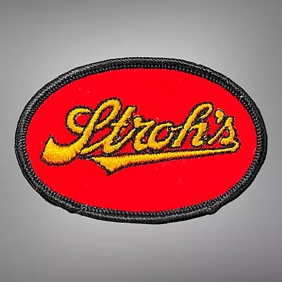 Vintage Embroidered Sew On Patch Strohs Beer Advertising Workwear • $4.99